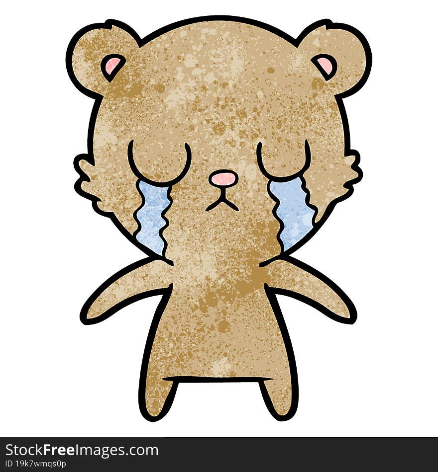 crying cartoon bear. crying cartoon bear