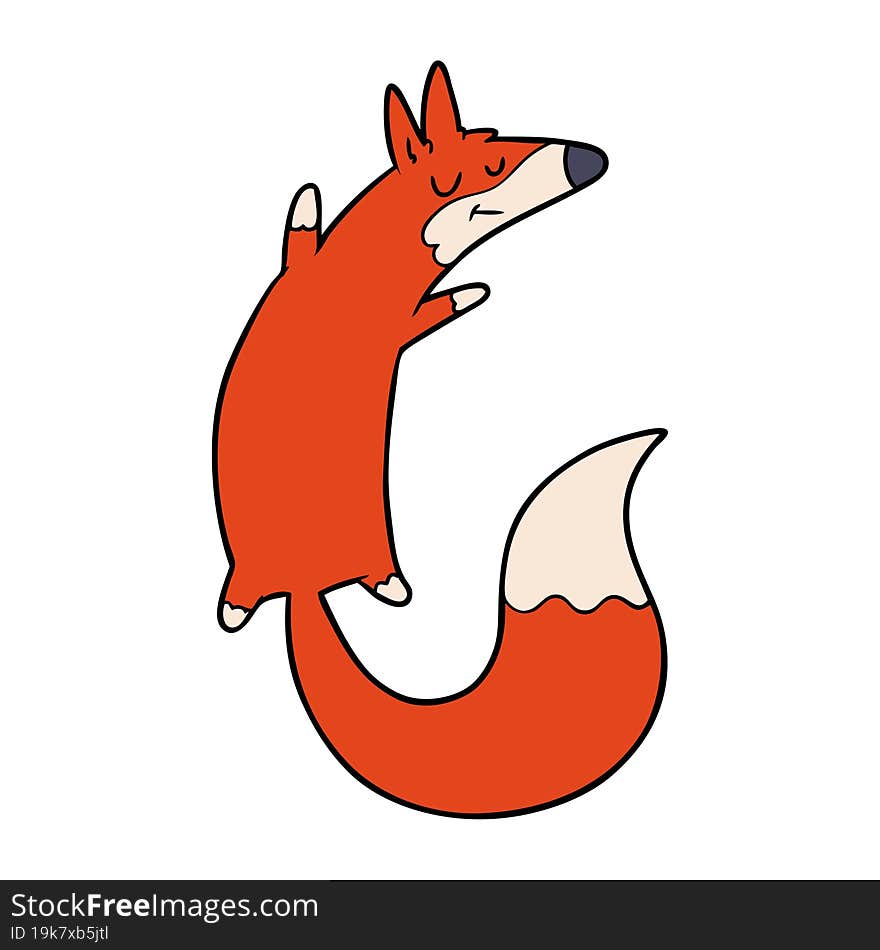 cartoon jumping fox. cartoon jumping fox