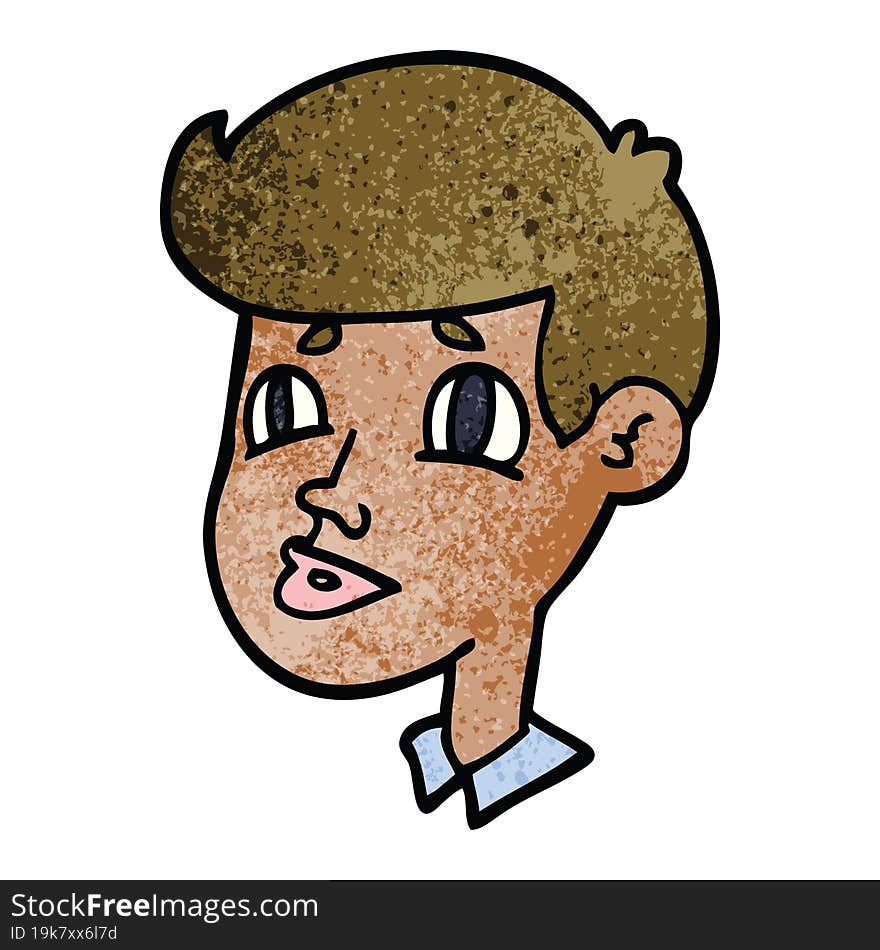 cartoon doodle of a boy face