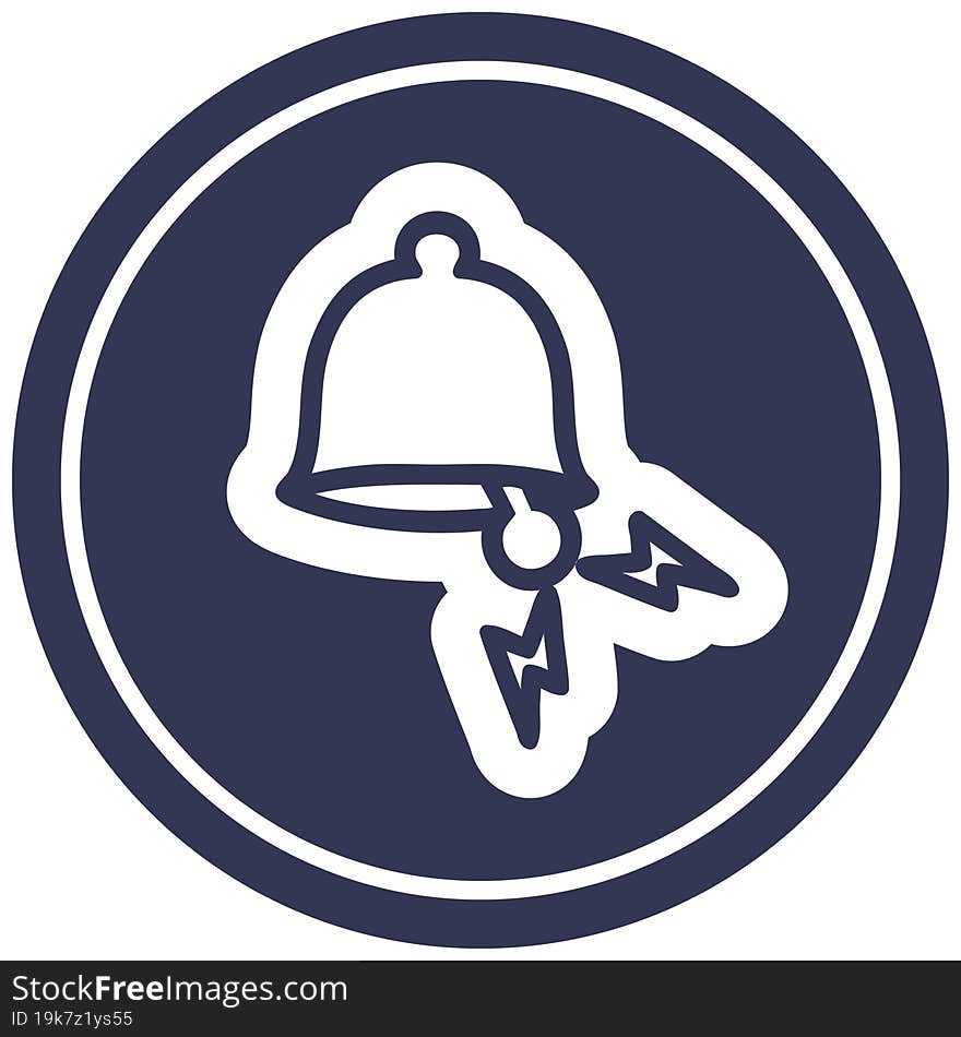 ringing bell circular icon