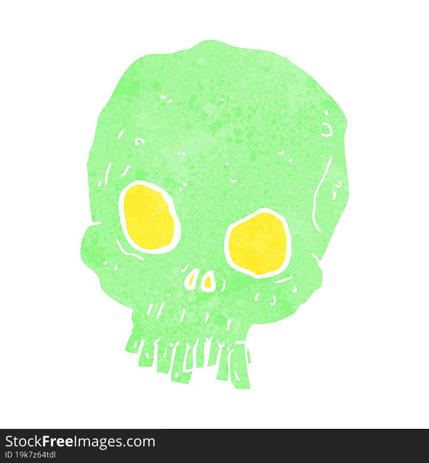 cartoon spooky skull