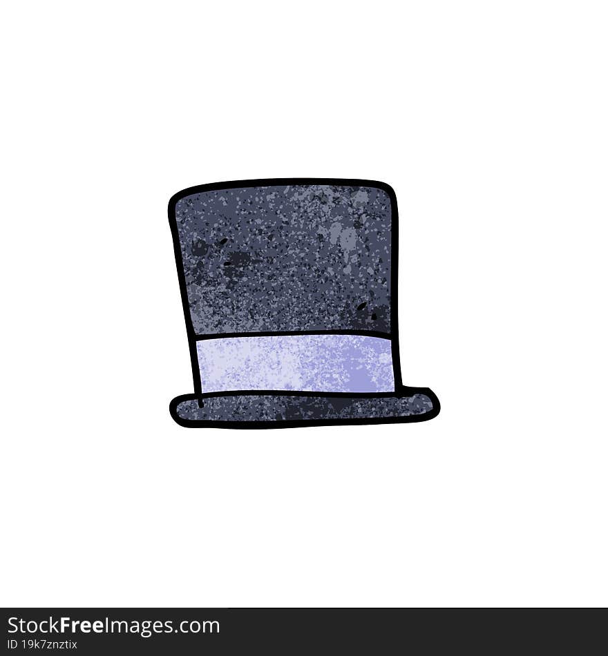 textured cartoon top hat