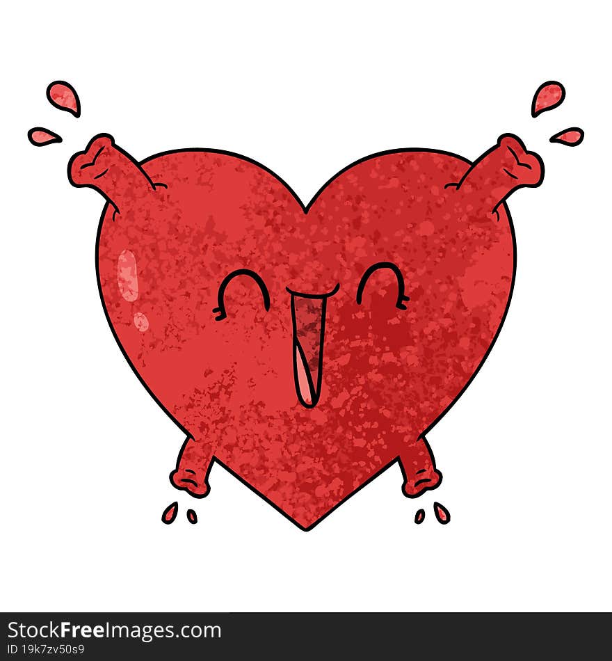 cartoon healthy heart. cartoon healthy heart