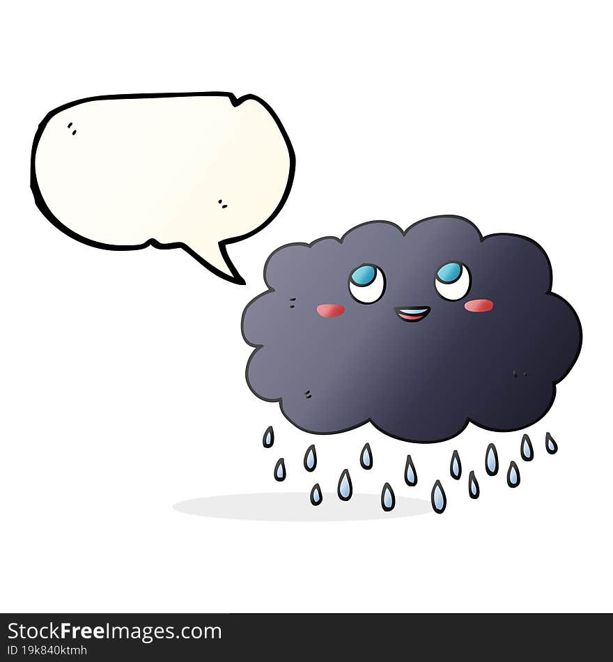 Speech Bubble Cartoon Raincloud