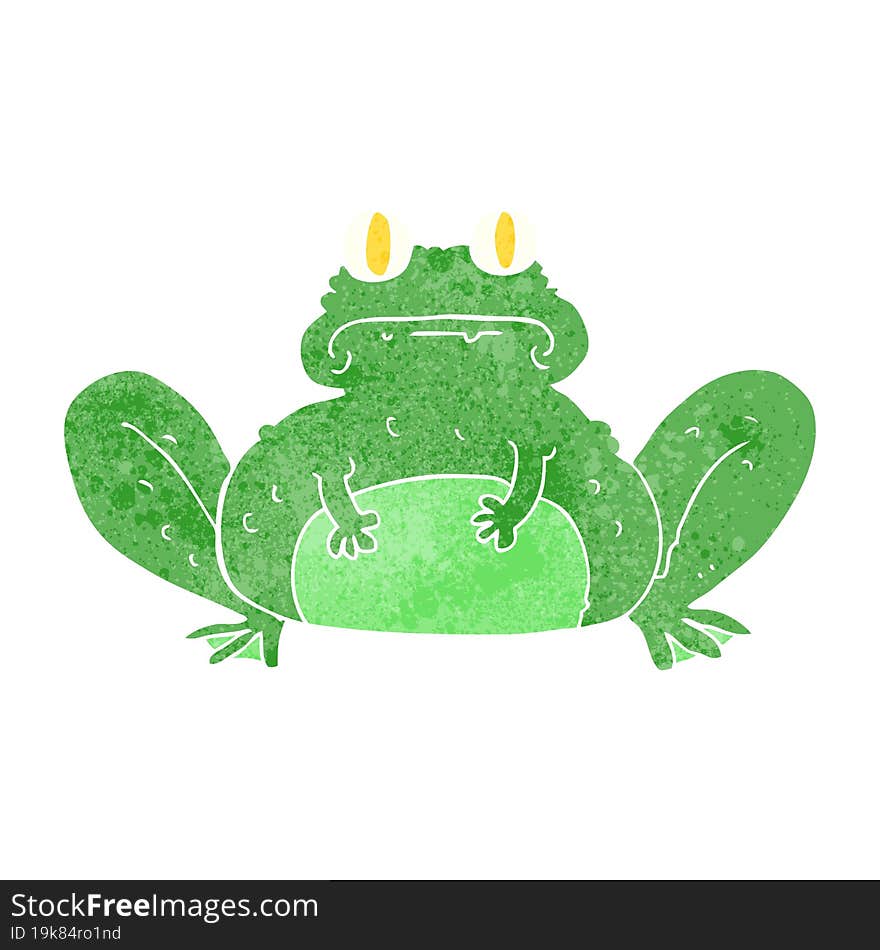 retro cartoon frog