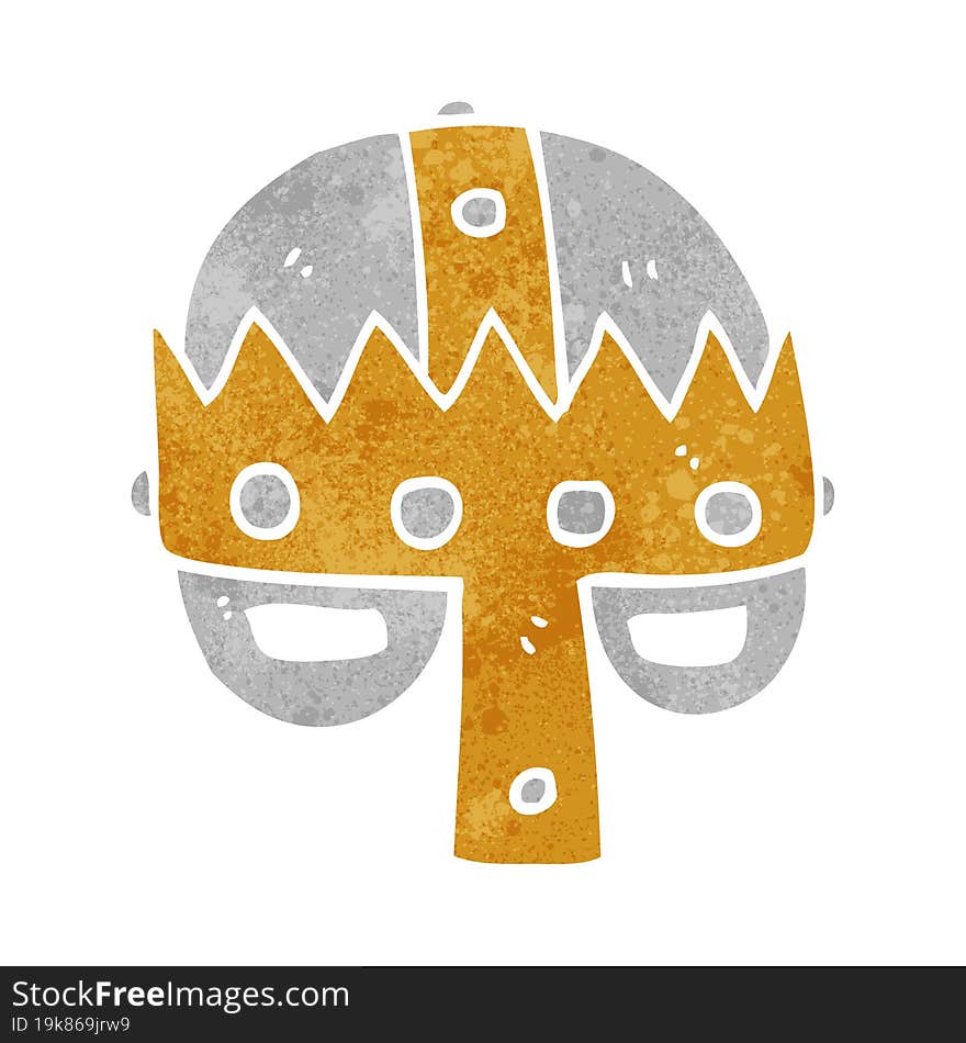 retro cartoon medieval helmet