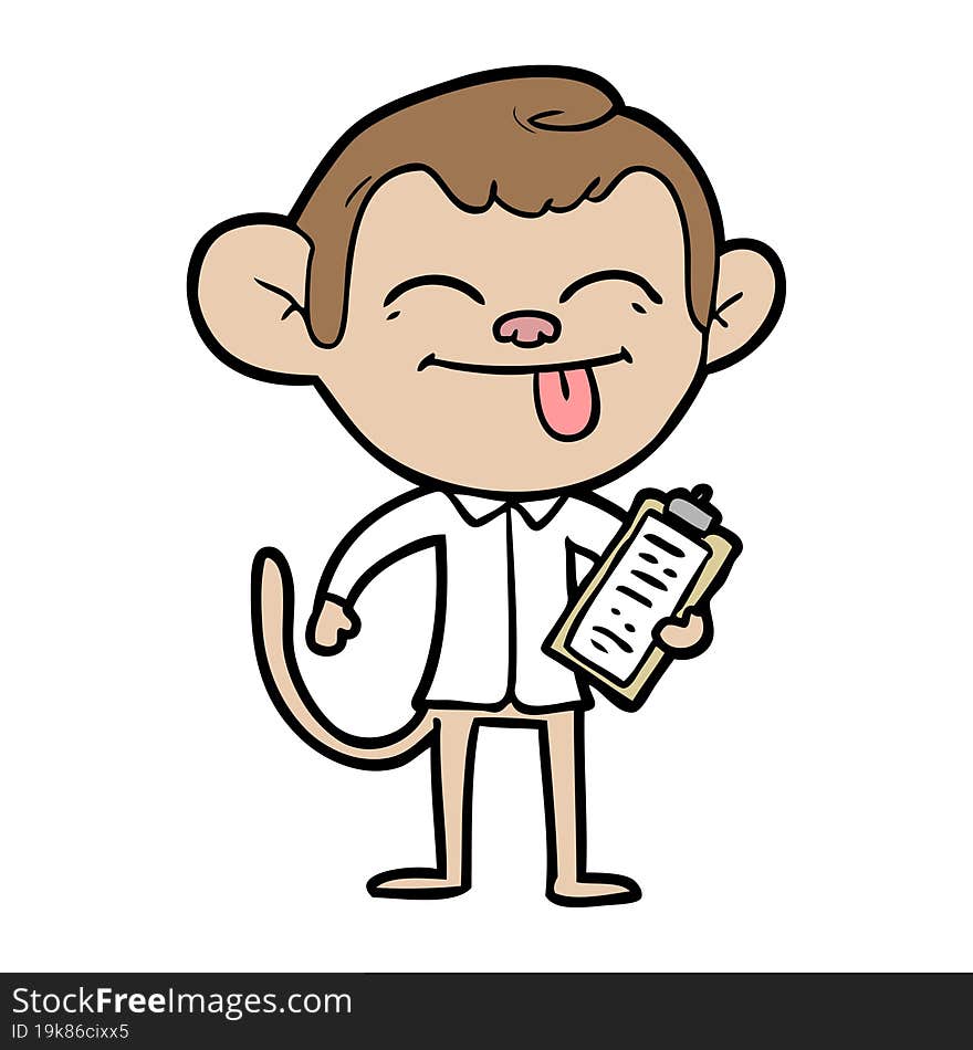 funny cartoon monkey. funny cartoon monkey