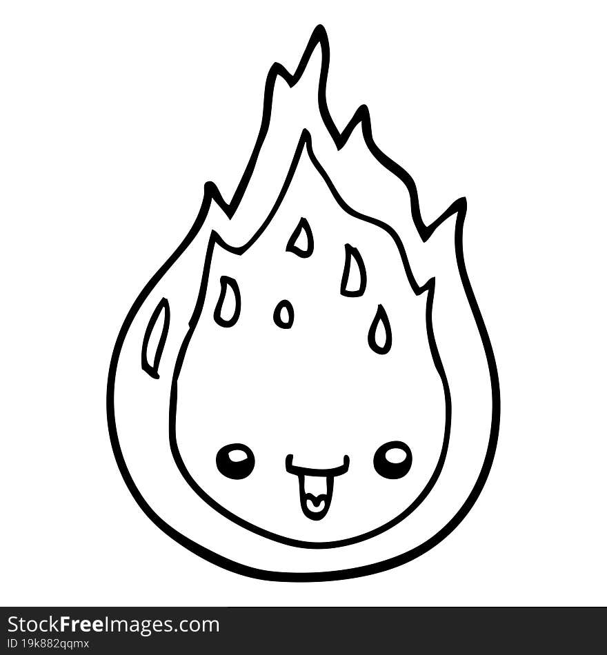 cartoon flame