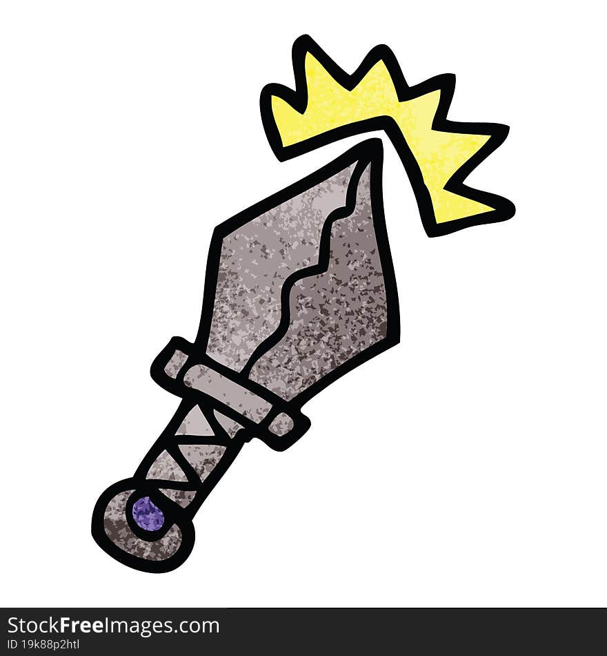 cartoon doodle sharp dagger