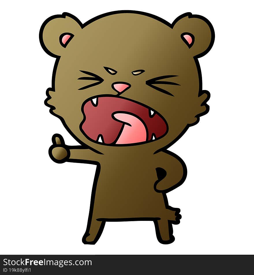 angry cartoon bear. angry cartoon bear