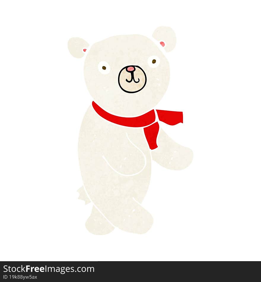 Cute Cartoon Polar Teddy Bear