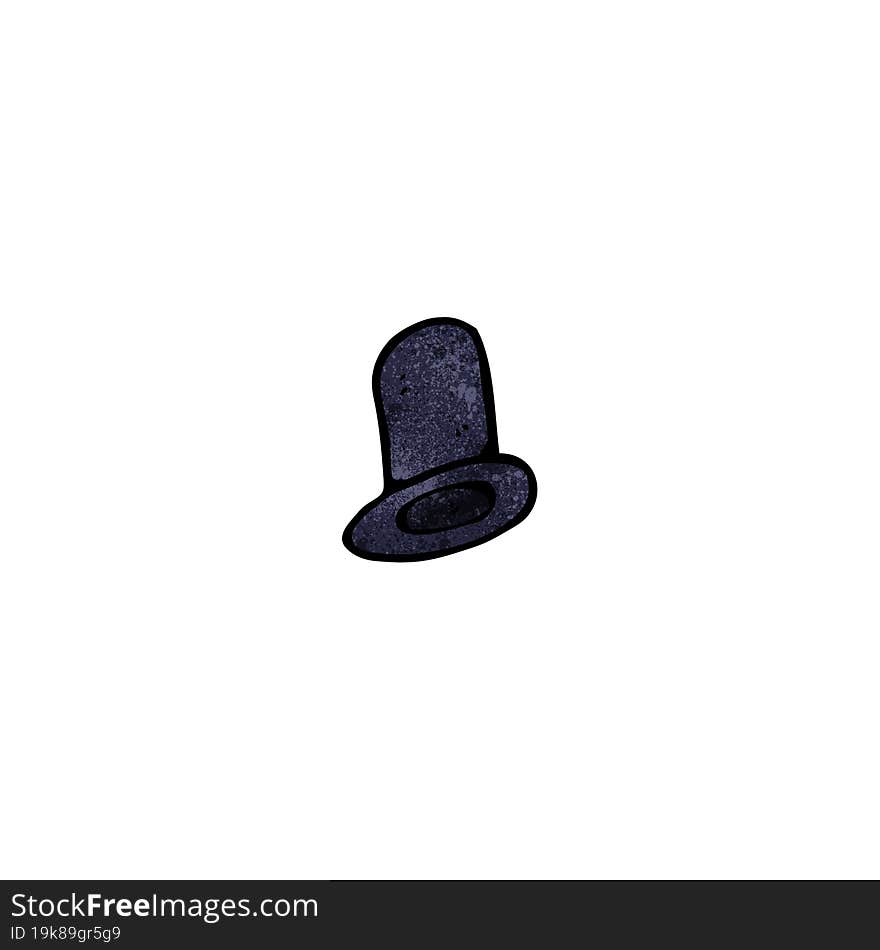 cartoon old top hat