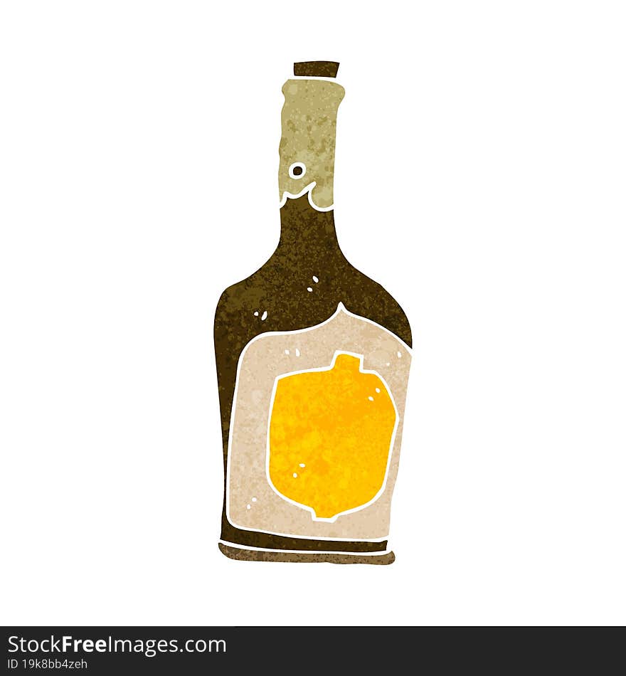 cartoon bottle of rum