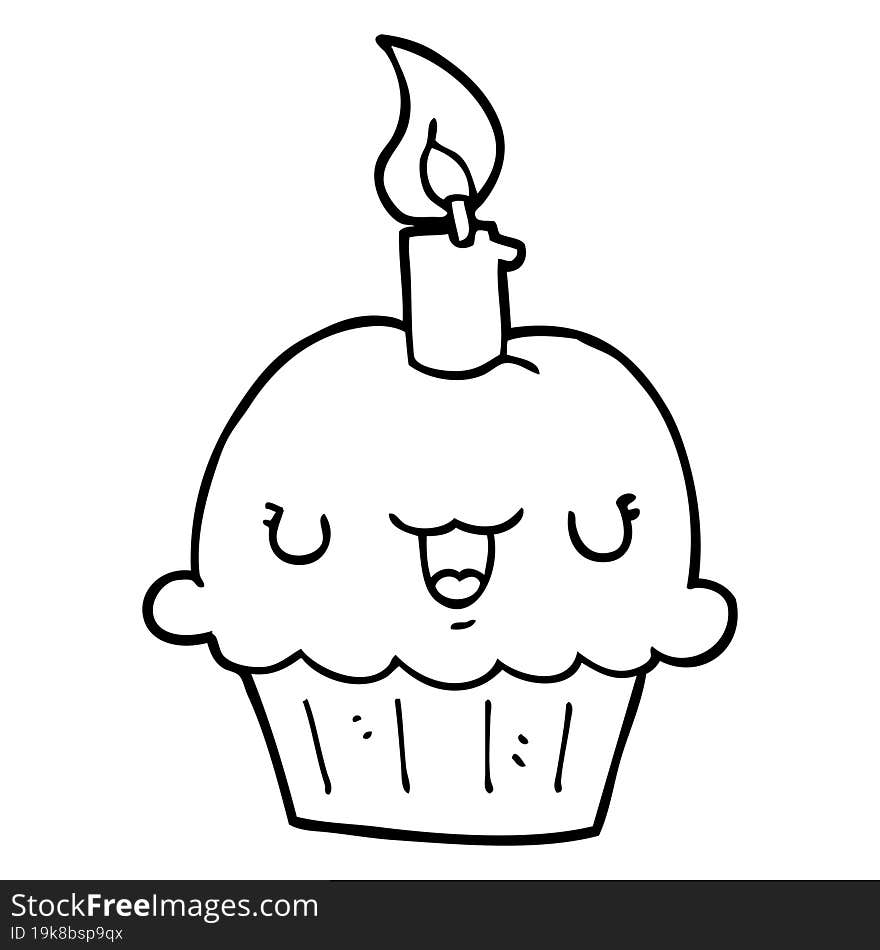 Cartoon Cupcake