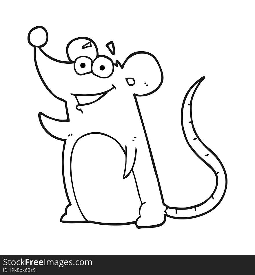 black and white cartoon mouse