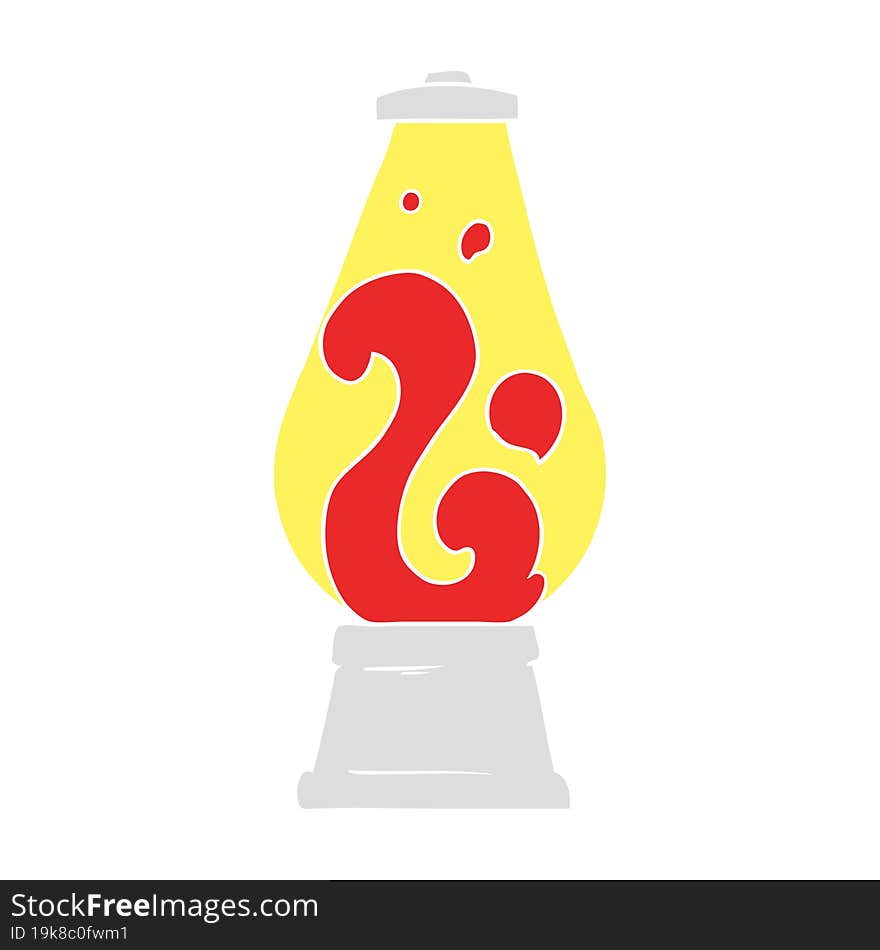 Flat Color Style Cartoon Retro Lava Lamp