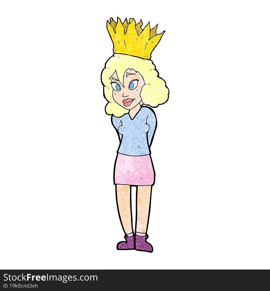 Cartoon Person Wearing Crown