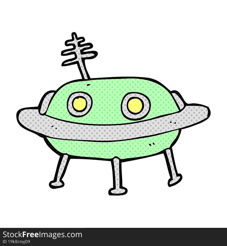 cartoon alien spaceship