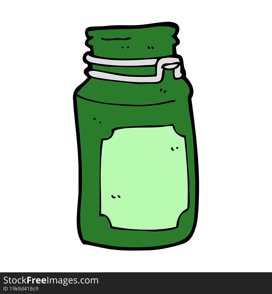 cartoon kitchen jar