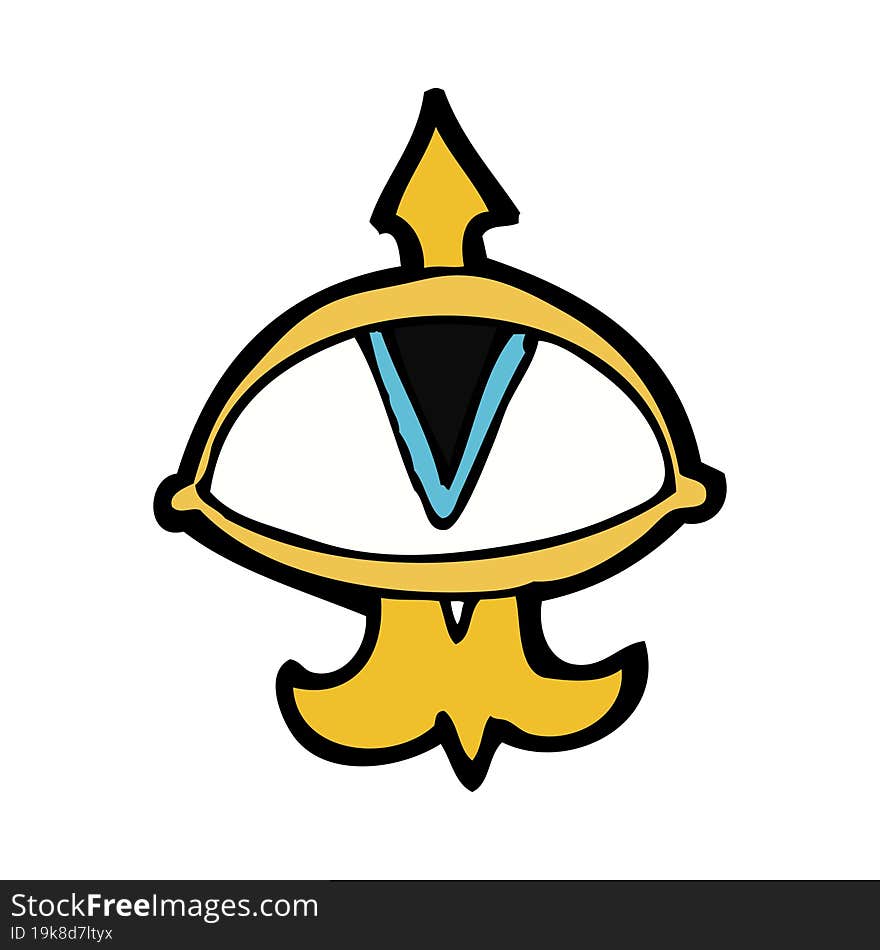 cartoon mystic eye symbol