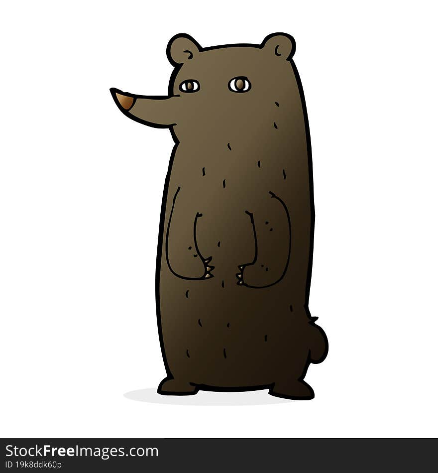 funny cartoon black bear