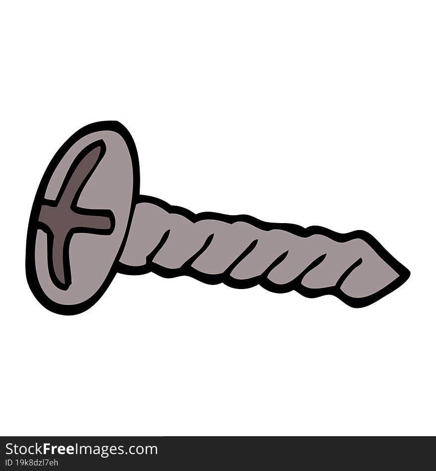 Cartoon Doodle Metal Screw