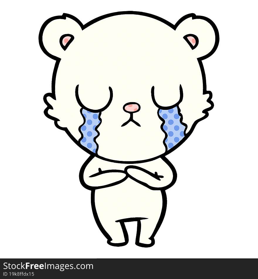 crying polar bear cartoon. crying polar bear cartoon