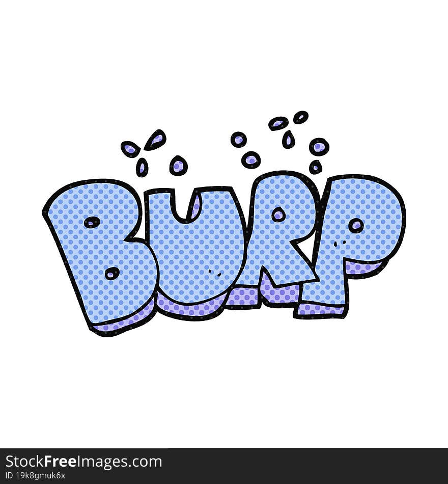 Cartoon Burp Text