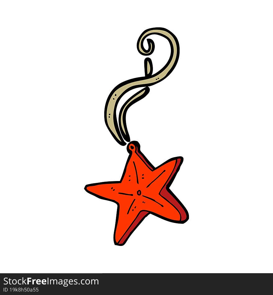 cartoon magic star necklace