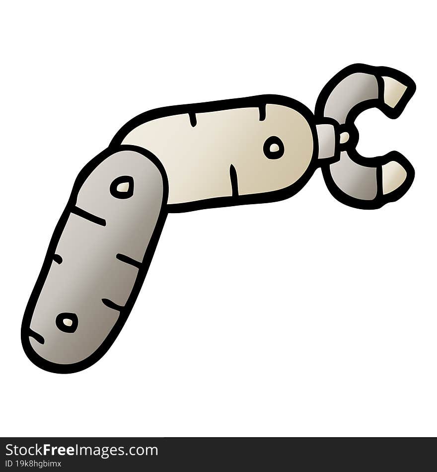 vector gradient illustration cartoon robot arm