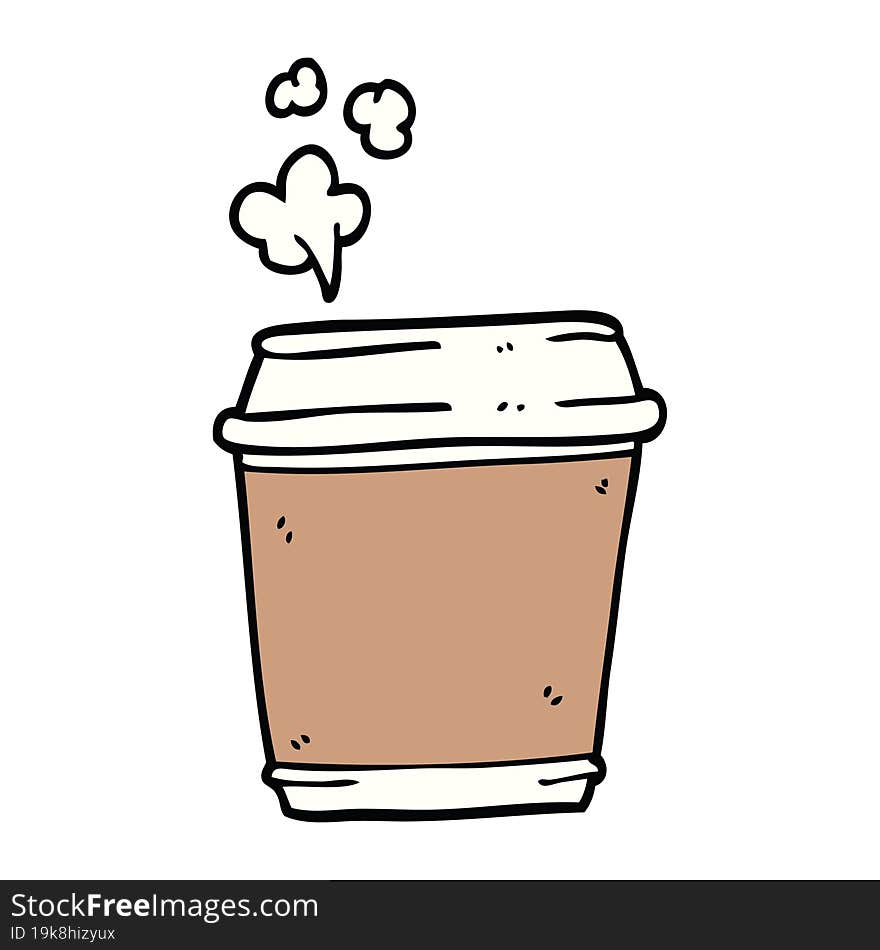 Cartoon Doodle Coffee Cup