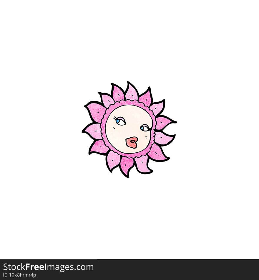 flower cartoon character