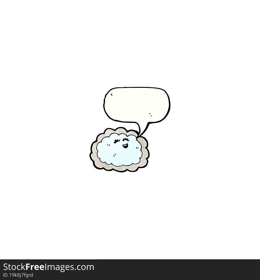 Rain Cloud With Speech Bubble Cartoon