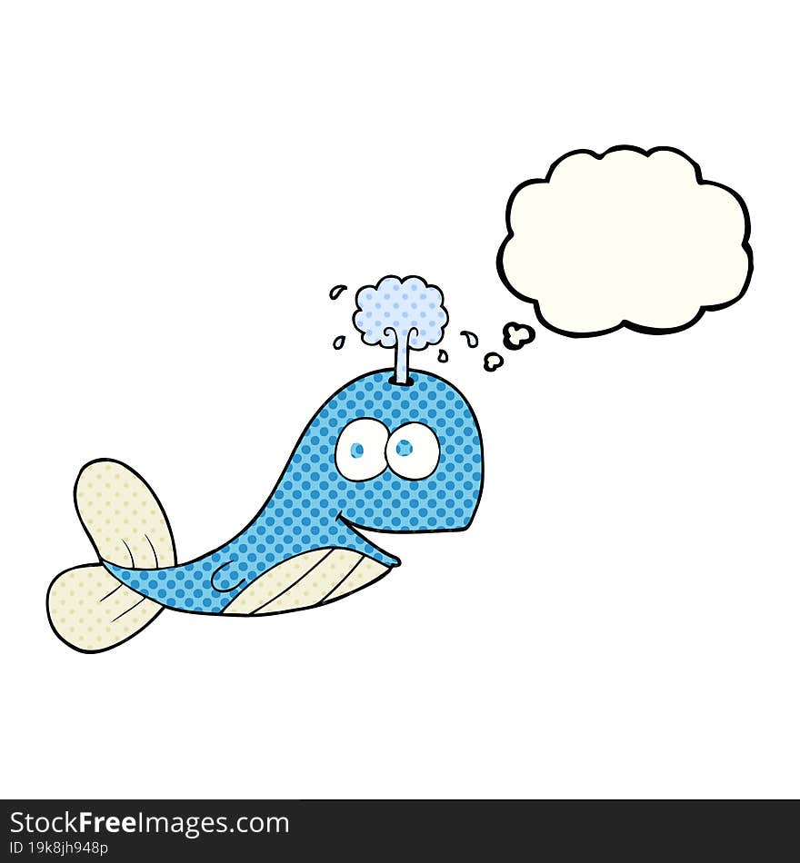 Thought Bubble Cartoon Whale