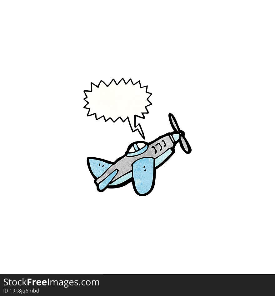 cartoon fighter plane