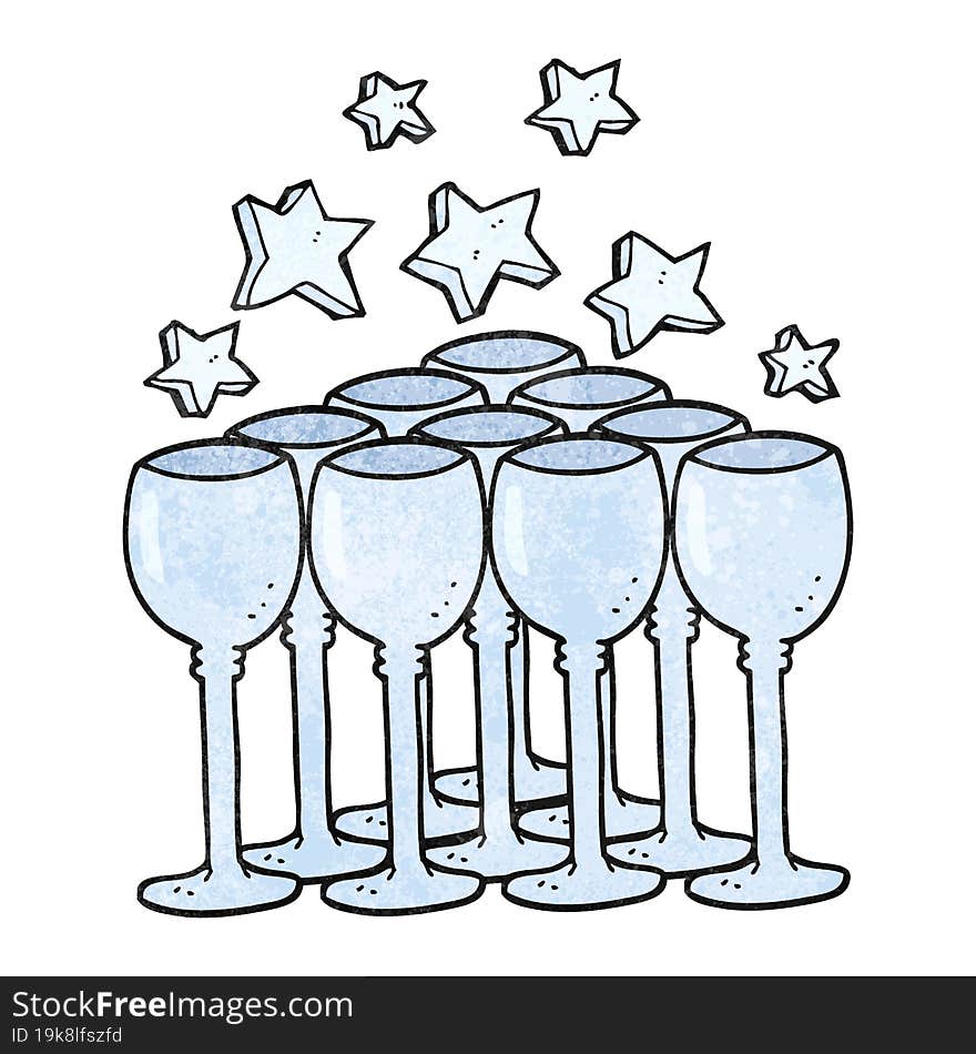 texture cartoon wine glasses