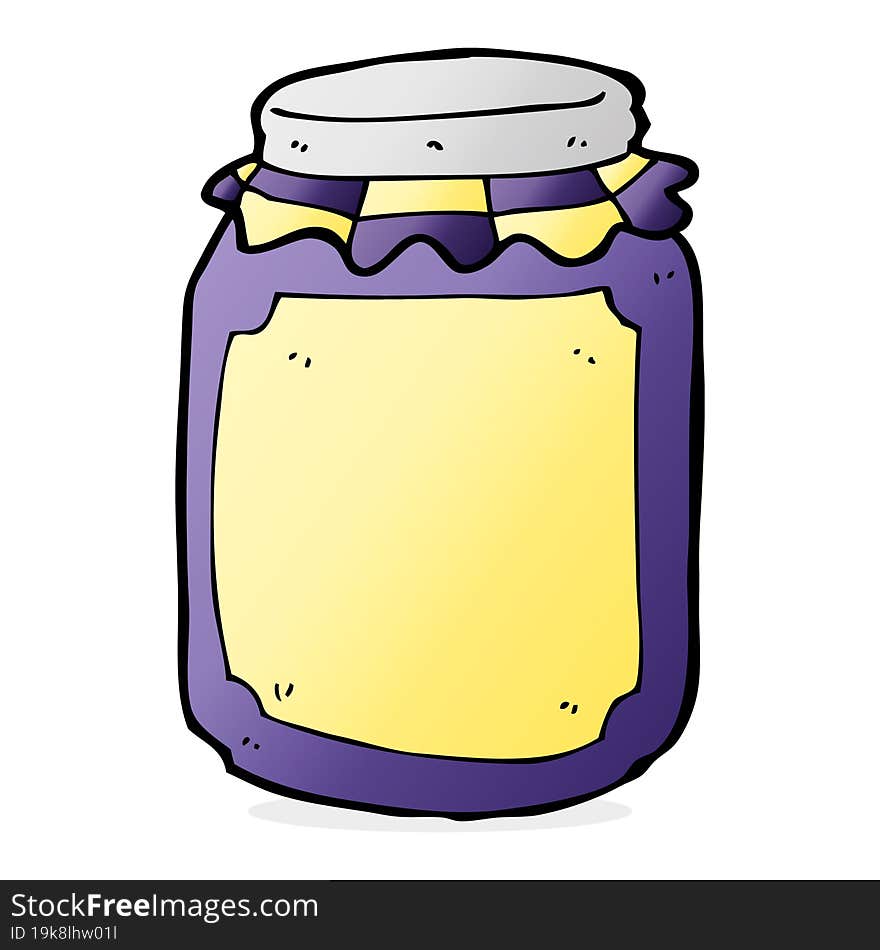 cartoon jar of jam