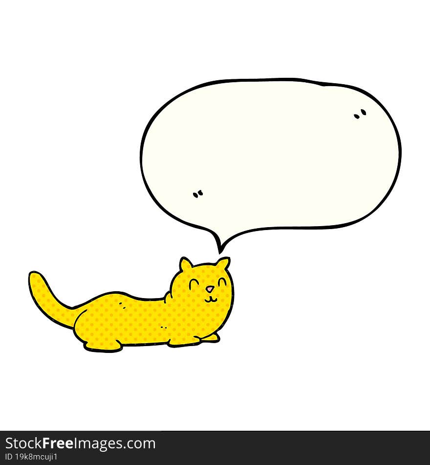 comic book speech bubble cartoon cat