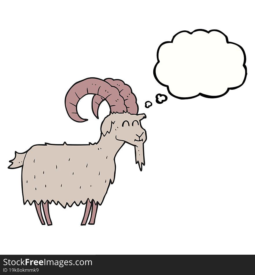 thought bubble cartoon goat