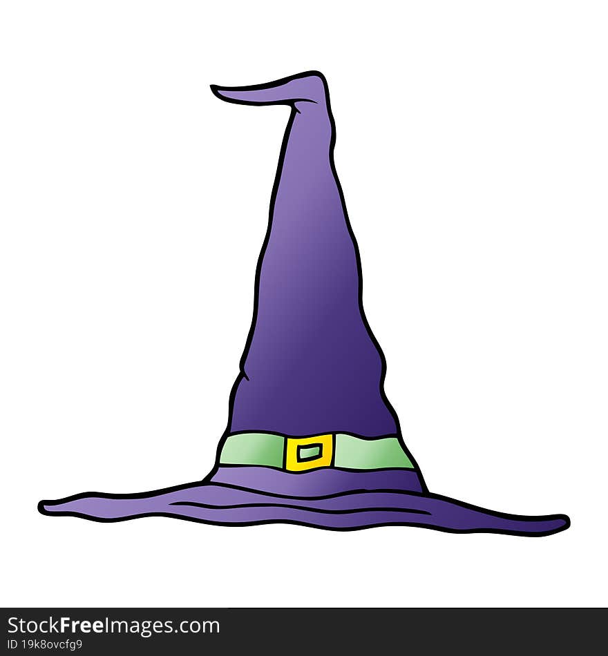 Cartoon Doodle Witch Hat