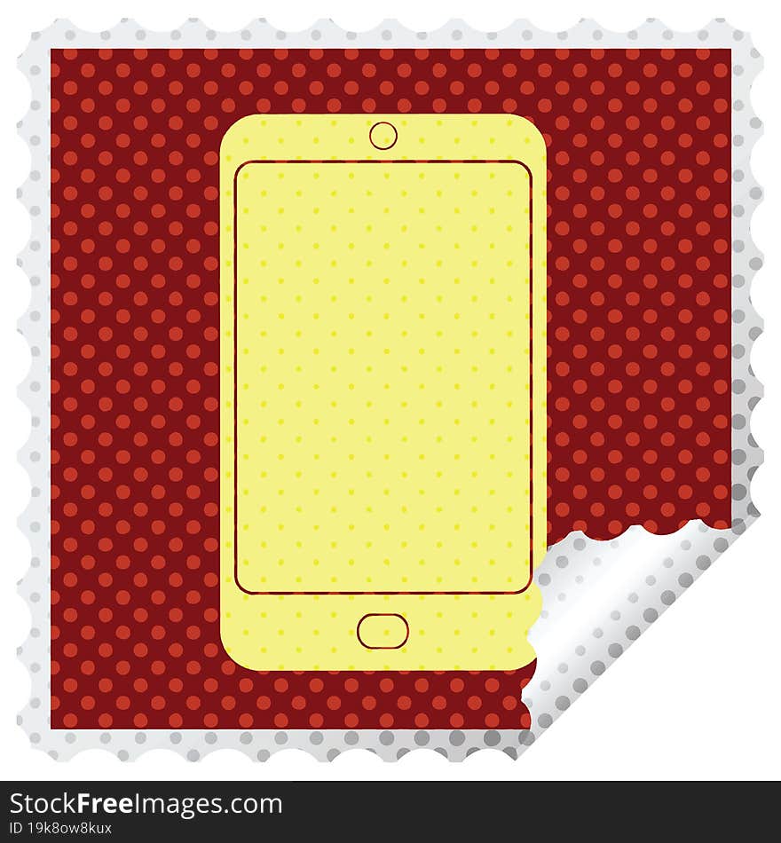 cell phone graphic square peeling sticker. cell phone graphic square peeling sticker