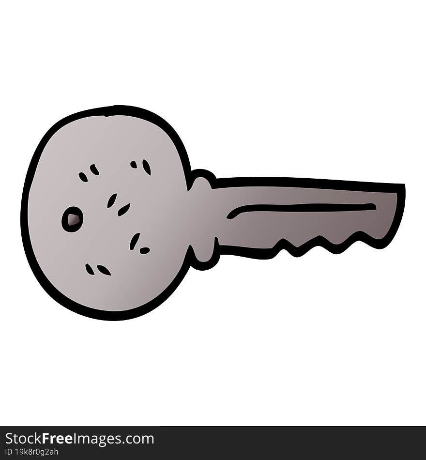 Cartoon Doodle Metal Key