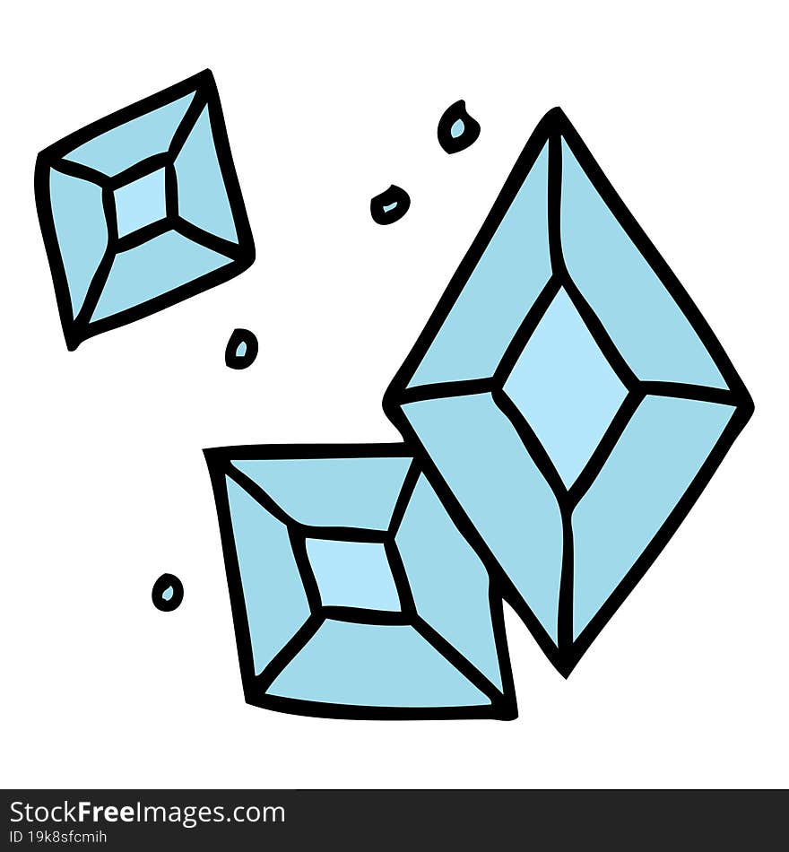 cartoon doodle of some diamonds