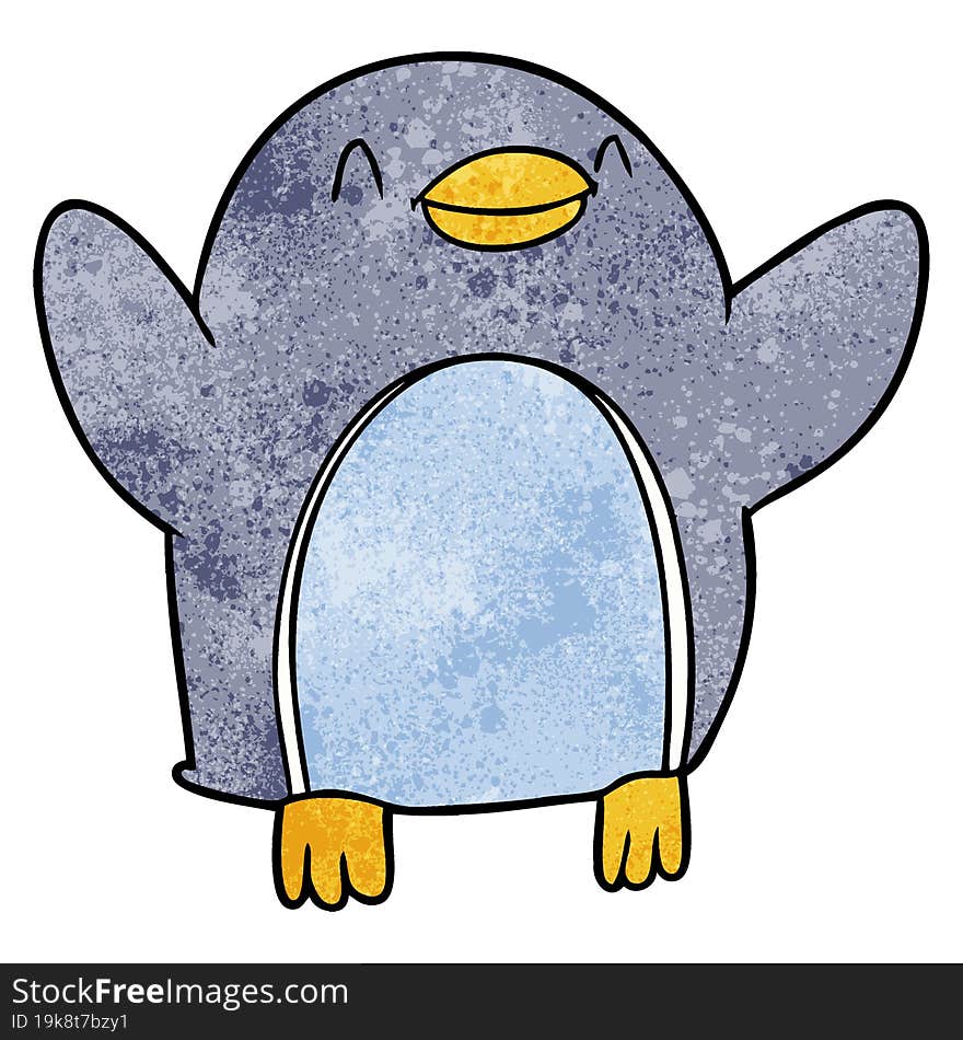 cartoon penguin jumping for joy. cartoon penguin jumping for joy