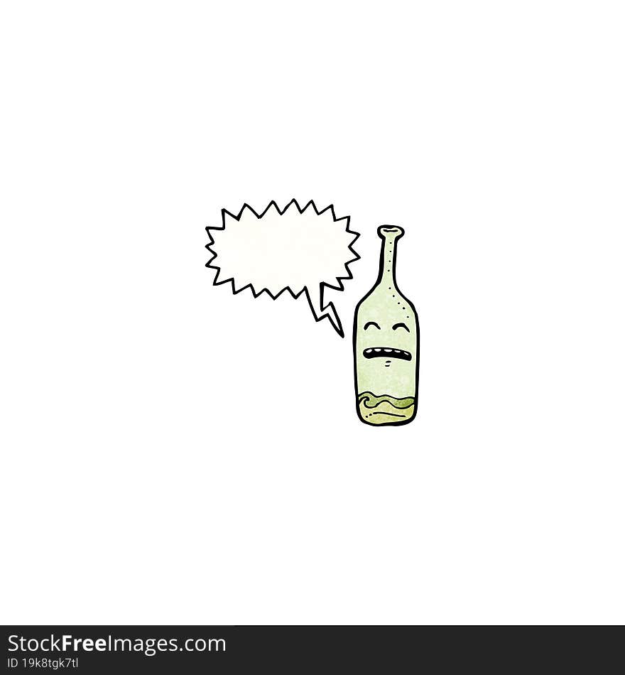 drunk wine bottle cartoon