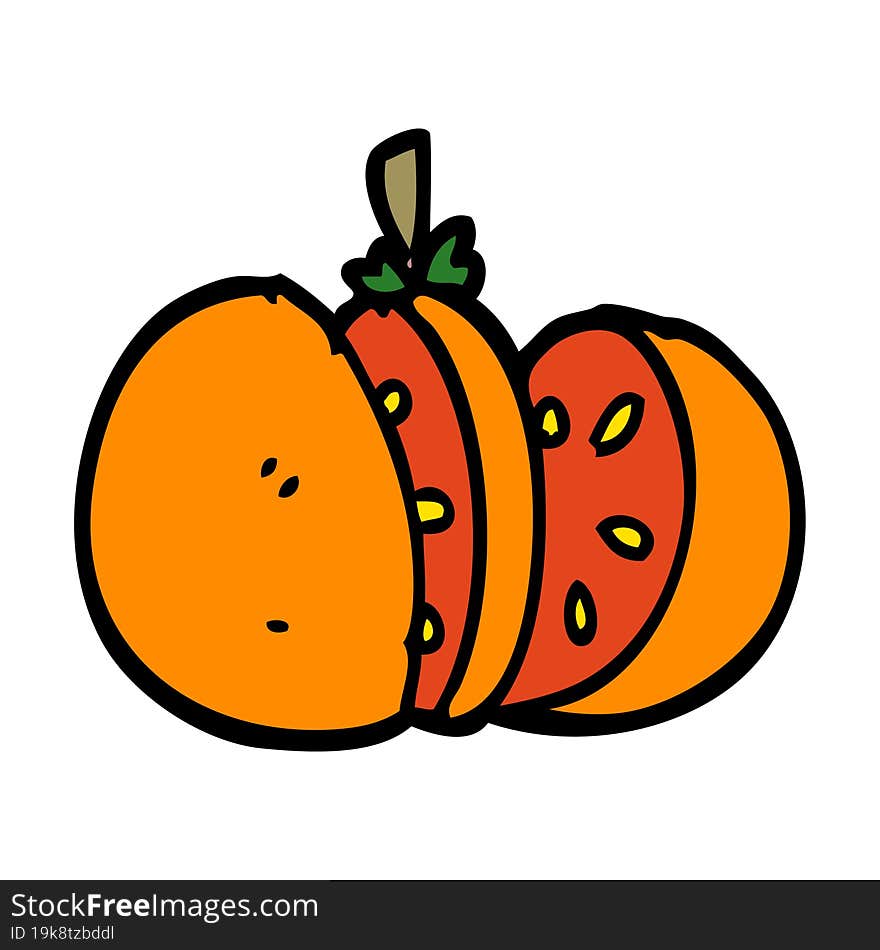 Cartoon Doodle Cut Orange