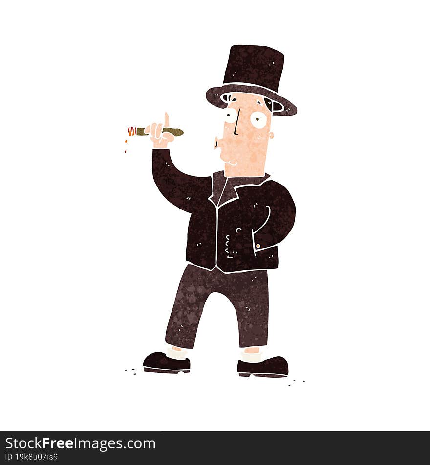 cartoon smoking gentleman