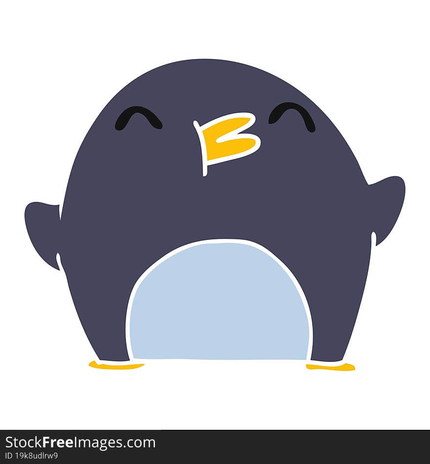 cartoon cute kawaii happy penguin