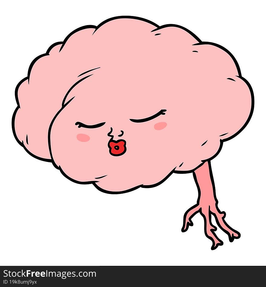 cartoon brain. cartoon brain