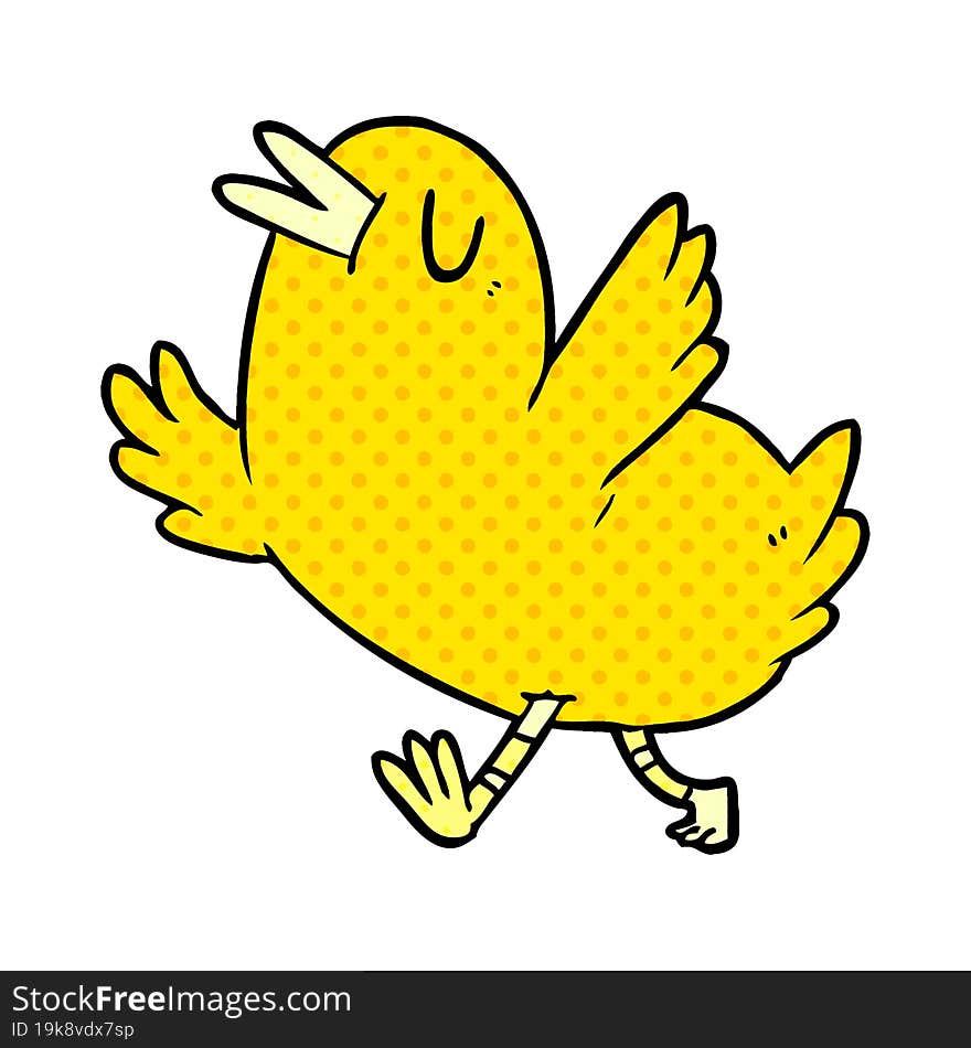 cartoon happy bird. cartoon happy bird